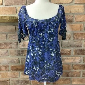SWEET PEA by Stacy Frati Floral Mesh Top 188